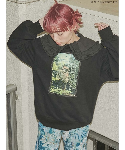 merry jenny（メリージェニー）の「【STAR WARS】Ewok / スウェットプルオーバー（Tシャツ/カットソー・レディース・ブラック/オフホワイト・FREE）」の12枚目の写真