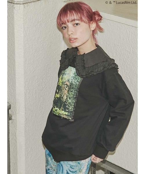 merry jenny（メリージェニー）の「【STAR WARS】Ewok / スウェットプルオーバー（Tシャツ/カットソー・レディース・ブラック/オフホワイト・FREE）」の13枚目の写真