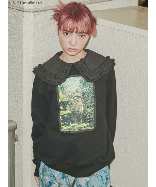 merry jenny（メリージェニー）の「【STAR WARS】Ewok / スウェットプルオーバー（Tシャツ/カットソー・レディース・ブラック/オフホワイト・FREE）」の16枚目の写真