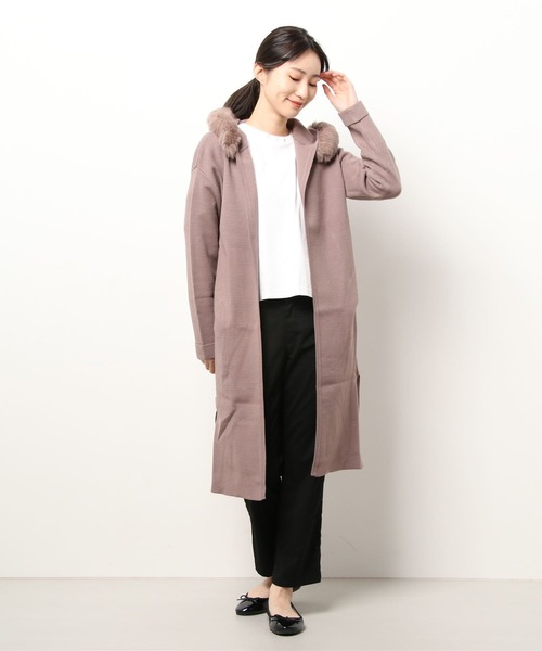 セール ２wayラビットファー付フードロングカーディガン カーディガン ボレロ 12twelve アジェンダ のファッション Agenda トゥエルブ アジェンダ のカーディガン ボレロ ２wayラビットファー付フードロングカーディガン 850 1234 175 をセール価格で購入