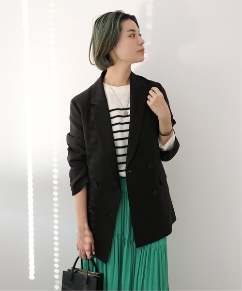 Simplicite（サンプリシテ）の「ダブルテーラードジャケット◆（テーラードジャケット・レディース・ブラック/ベージュ/ネイビー・FREE）」の4枚目の写真