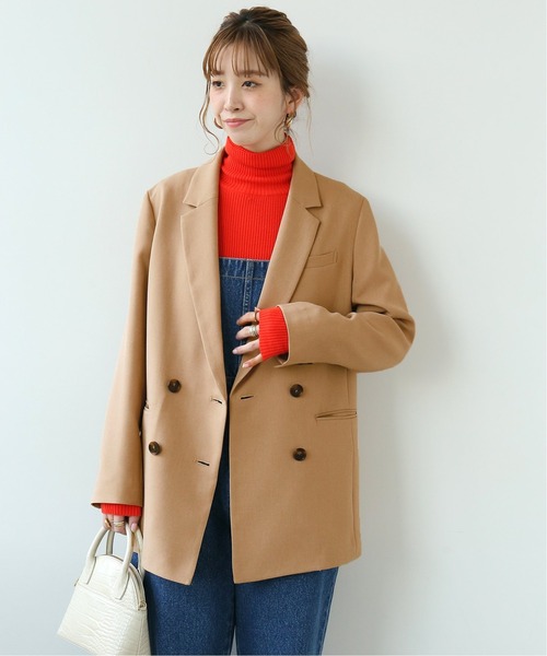 Simplicite（サンプリシテ）の「ダブルテーラードジャケット◆（テーラードジャケット・レディース・ブラック/ベージュ/ネイビー・FREE）」の9枚目の写真