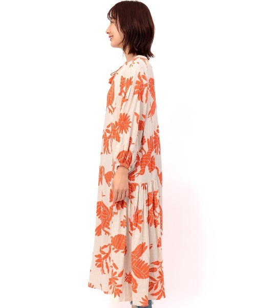 チチカカ（チチカカ）の「オトミプリントワンピース（ワンピース・レディース・ブラック/アイボリー・FREE）」の8枚目の写真