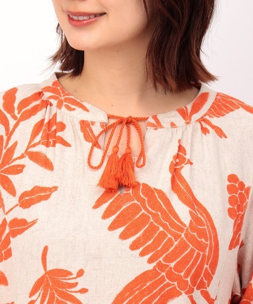 チチカカ（チチカカ）の「オトミプリントワンピース（ワンピース・レディース・ブラック/アイボリー・FREE）」の10枚目の写真