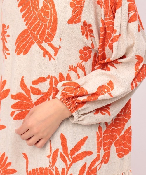 チチカカ（チチカカ）の「オトミプリントワンピース（ワンピース・レディース・ブラック/アイボリー・FREE）」の11枚目の写真