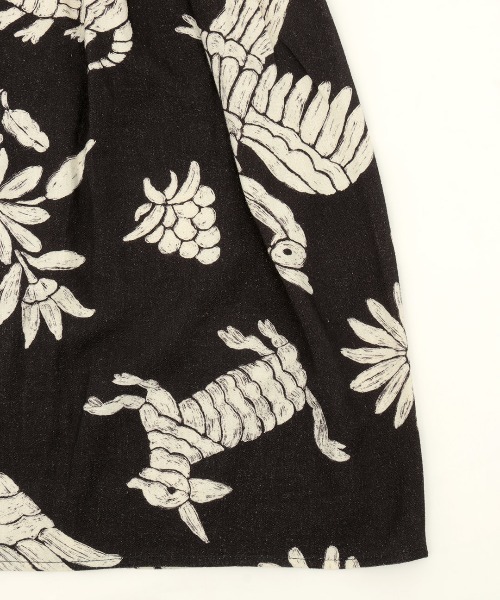 チチカカ（チチカカ）の「オトミプリントワンピース（ワンピース・レディース・ブラック/アイボリー・FREE）」の13枚目の写真