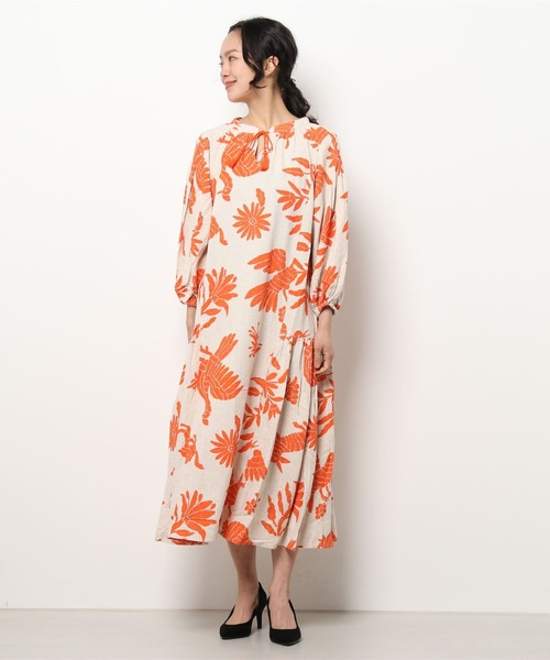 チチカカ（チチカカ）の「オトミプリントワンピース（ワンピース・レディース・ブラック/アイボリー・FREE）」の16枚目の写真