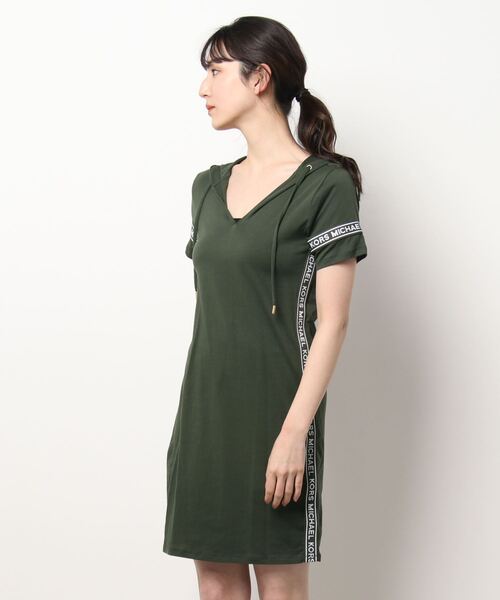 MICHAEL KORS（マイケルコース）の「LOGO TAPE HOODIE T DRESS