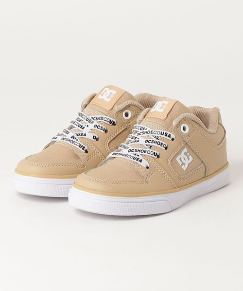 DC（ディーシー）の「DC/ディーシー KS PURE ELASTIC SE SN/キッズ ピュアエラスティック エスイー エスエヌ ゴム紐 DK221011（スニーカー・キッズ・ホワイト系その他/ベージュ系その他・20.0cm/19.0cm/18.0cm/21.0cm/17.0cm）」の5枚目の写真