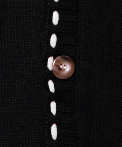 PairPair（ペアペア）の「ハンドステッチ風カーディガン(ユニセックス)（カーディガン/ボレロ・レディース・ブラック/グリーン/マスタード・MEDIUM/LARGE）」の11枚目の写真
