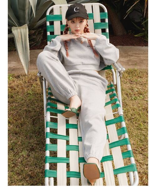 CALNAMUR（カルナムール）の「ダンボールショートスウェット（Tシャツ/カットソー・レディース・ブラウン/グレー/ブルー・FREE）」の4枚目の写真