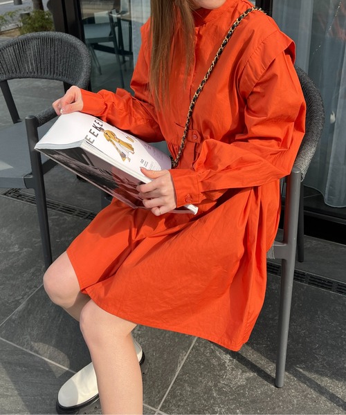 StyleSea（スタイルシー）の「ブロードバンドカラーチュニックシャツ（シャツ/ブラウス・レディース・ホワイト/ライトブルー/ブラック/ネイビー/オレンジ・MEDIUM）」の13枚目の写真