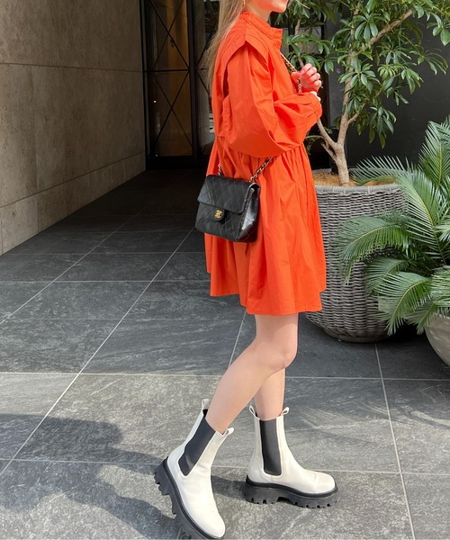 StyleSea（スタイルシー）の「ブロードバンドカラーチュニックシャツ（シャツ/ブラウス・レディース・ホワイト/ライトブルー/ブラック/ネイビー/オレンジ・MEDIUM）」の11枚目の写真