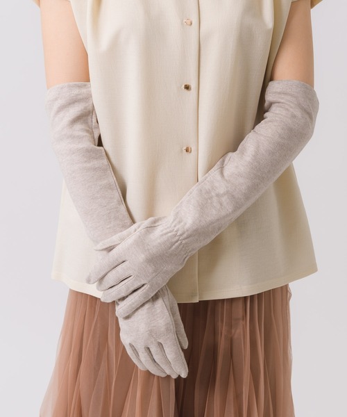 KATHARINE ROSS(キャサリンロス)の「【KATHARINE ROSS】コットン100%ロング手袋(抗菌/UVカット/接触冷感) WEB限定(手袋・レディース・グレー/ブラック/ベージュ・MEDIUM)」の9枚目の写真