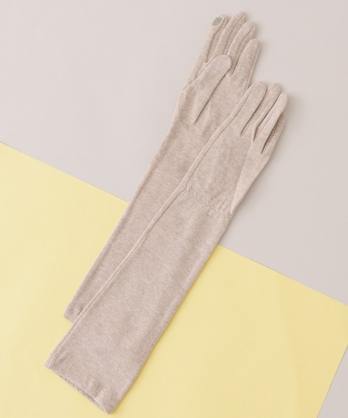 KATHARINE ROSS(キャサリンロス)の「【KATHARINE ROSS】コットン100%ロング手袋(抗菌/UVカット/接触冷感) WEB限定(手袋・レディース・グレー/ブラック/ベージュ・MEDIUM)」の11枚目の写真