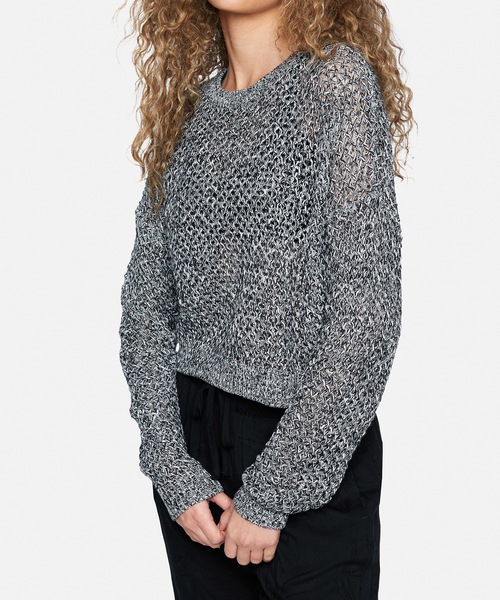 Hurley （ハーレー）の「W TWISTED OPEN KNIT SWEATER / ハーレー レディースニットセーター（ニット/セーター・レディース・グレー・SMALL/MEDIUM）」の5枚目の写真