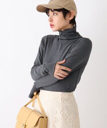 OPAQUE.CLIP | ◆【C】オーガニックコットン強撚フライス タートルネックカットソー(Tシャツ/カットソー)