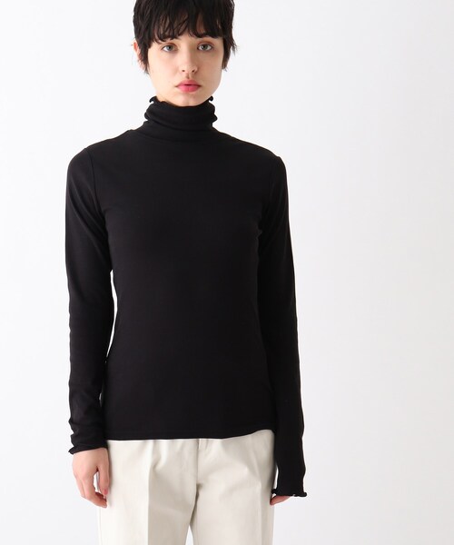 OPAQUE.CLIP（オペークドットクリップ）の「◆【C】オーガニックコットン強撚フライス タートルネックカットソー（Tシャツ/カットソー・レディース・ホワイト系/グレー/ブラック・00）」の4枚目の写真