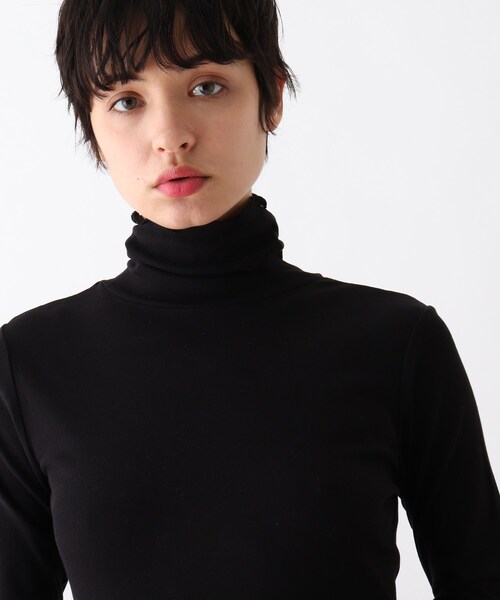 OPAQUE.CLIP（オペークドットクリップ）の「◆【C】オーガニックコットン強撚フライス タートルネックカットソー（Tシャツ/カットソー・レディース・ホワイト系/グレー/ブラック・00）」の7枚目の写真
