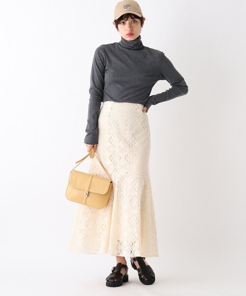 OPAQUE.CLIP（オペークドットクリップ）の「◆【C】オーガニックコットン強撚フライス タートルネックカットソー（Tシャツ/カットソー・レディース・ホワイト系/グレー/ブラック・00）」の13枚目の写真