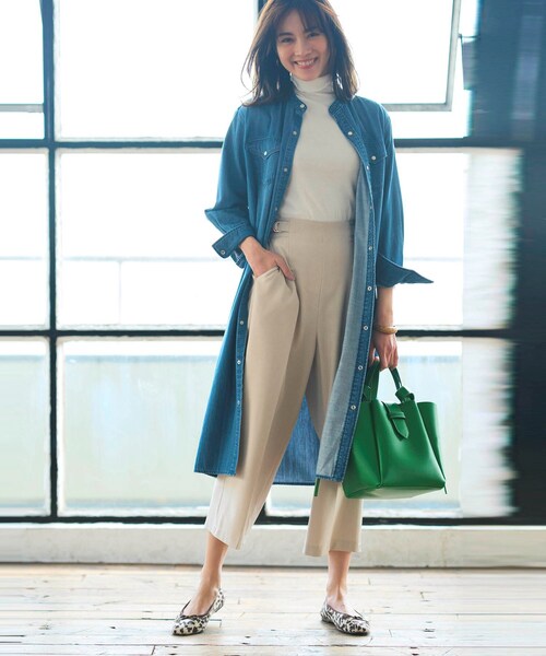 OPAQUE.CLIP（オペークドットクリップ）の「◆【C】オーガニックコットン強撚フライス タートルネックカットソー（Tシャツ/カットソー・レディース・ホワイト系/グレー/ブラック・00）」の18枚目の写真