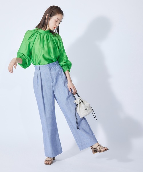 ROPE'（ロペ）の「【秋にも使える】ハイライズデニムパンツ（デニムパンツ・レディース・ベージュ/ブルー系その他4・38/36）」の4枚目の写真