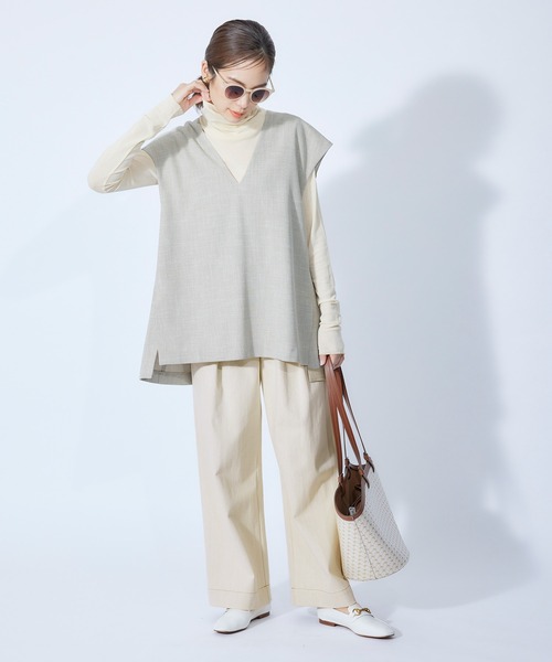 ROPE'（ロペ）の「【秋にも使える】ハイライズデニムパンツ（デニムパンツ・レディース・ベージュ/ブルー系その他4・38/36）」の8枚目の写真