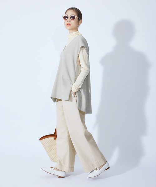 ROPE'（ロペ）の「【秋にも使える】ハイライズデニムパンツ（デニムパンツ・レディース・ベージュ/ブルー系その他4・38/36）」の6枚目の写真