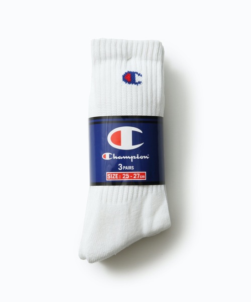 Champion(チャンピオン)の「【CHAMPION/チャンピオン】足底パイル ワンポイントロゴフルレングスソックス(靴下) 3足組(3P)(ソックス/靴下・メンズ・ホワイト/ブラック/ネイビー/グレー・SMALL/MEDIUM/LARGE)」の9枚目の写真