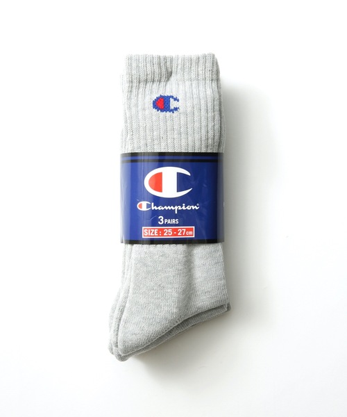Champion(チャンピオン)の「【CHAMPION/チャンピオン】足底パイル ワンポイントロゴフルレングスソックス(靴下) 3足組(3P)(ソックス/靴下・メンズ・ホワイト/ブラック/ネイビー/グレー・SMALL/MEDIUM/LARGE)」の20枚目の写真
