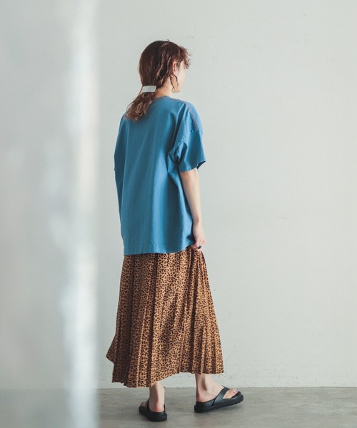 FIL DE FER（フィルデフェール）の「レオパード　ボックスプリーツスカート（スカート・レディース・ベージュ・FREE）」の8枚目の写真