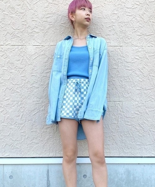 GAP(ギャップ)の「シャンブレー デニム ビッグシャツ(シャツ/ブラウス・レディース・ライトインディゴブルー・XS/S/M/L/XXS)」の6枚目の写真