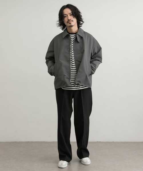 URBAN RESEARCH(アーバンリサーチ)の「オーバーサイズウェザークロスジャケット(その他アウター・メンズ・グリーン系その他/グレー・LARGE/SMALL/MEDIUM)」の4枚目の写真