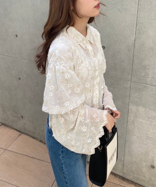 美品♡アナザー♡フラワーロングブラウス Shinzone｜オリエンタル フラワー ブラウス “oriental FLOWER BLOUSE