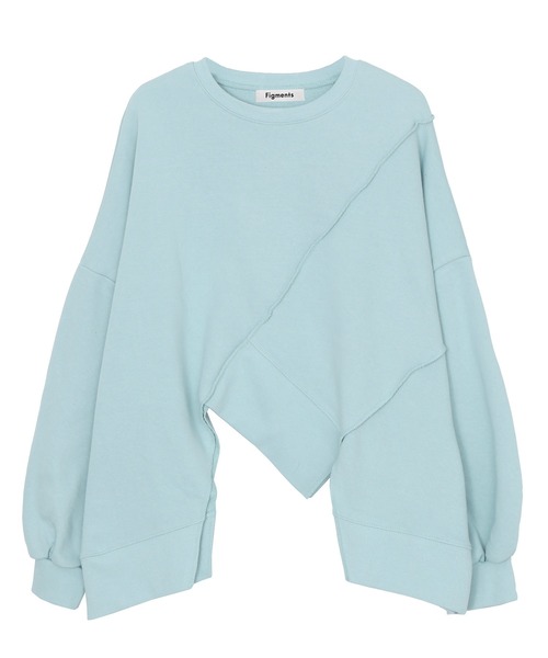 Figments（フィグメンツ）の「再構築アシンメトリースウェット（スウェット・レディース・ブラック/サックスブルー・FREE）」の8枚目の写真
