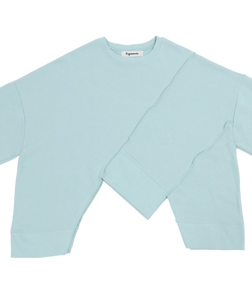 Figments（フィグメンツ）の「再構築アシンメトリースウェット（スウェット・レディース・ブラック/サックスブルー・FREE）」の10枚目の写真