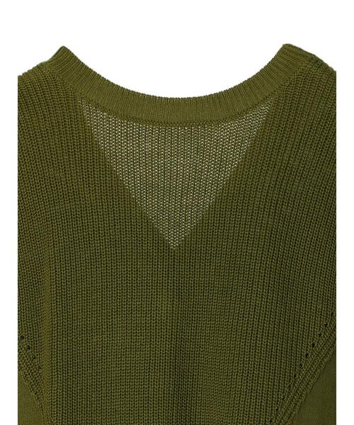 earth music&ecology(アースミュージックアンドエコロジー)の「前後2wayニットベスト*(ベスト・レディース・オフホワイト/カーキ/グレイッシュベージュ・FREE)」の13枚目の写真