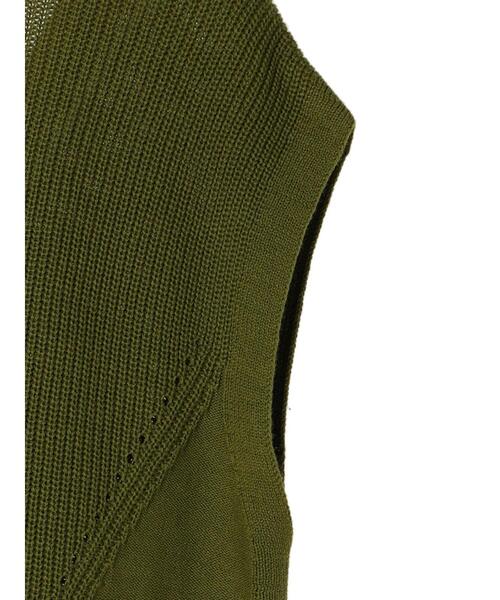 earth music&ecology(アースミュージックアンドエコロジー)の「前後2wayニットベスト*(ベスト・レディース・オフホワイト/カーキ/グレイッシュベージュ・FREE)」の12枚目の写真