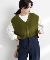 earth music&ecology | 前後2wayニットベスト*(ベスト)