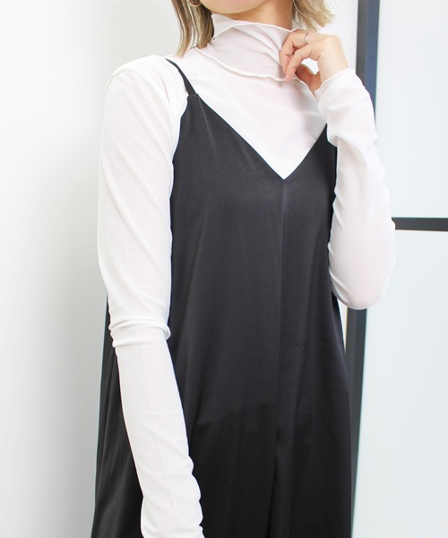 MLI'A（エムリア）の「サテンキャミワンピースA（ワンピース・レディース・ブラック/ブラウン/モカ/グリーン・M）」の5枚目の写真