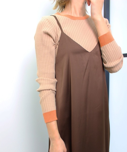 MLI'A（エムリア）の「サテンキャミワンピースA（ワンピース・レディース・ブラック/ブラウン/モカ/グリーン・M）」の11枚目の写真