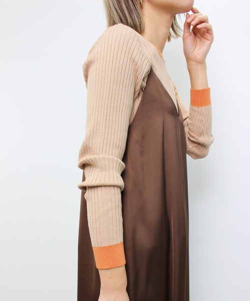 MLI'A（エムリア）の「サテンキャミワンピースA（ワンピース・レディース・ブラック/ブラウン/モカ/グリーン・M）」の12枚目の写真