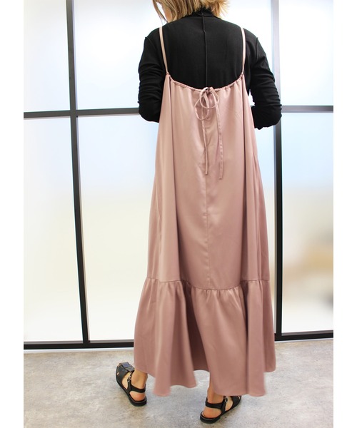 MLI'A（エムリア）の「サテンキャミワンピースA（ワンピース・レディース・ブラック/ブラウン/モカ/グリーン・M）」の21枚目の写真