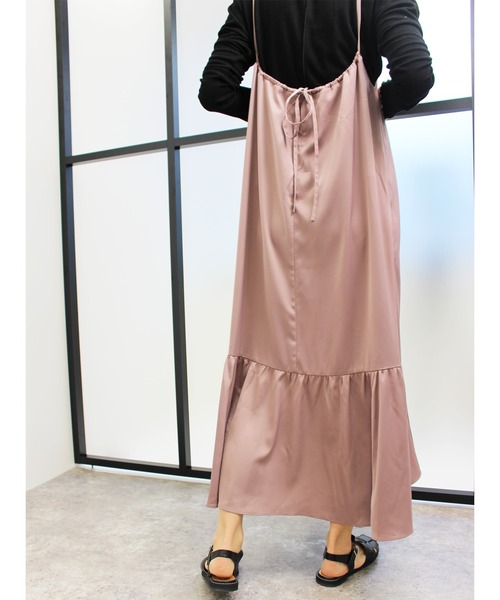 MLI'A（エムリア）の「サテンキャミワンピースA（ワンピース・レディース・ブラック/ブラウン/モカ/グリーン・M）」の22枚目の写真