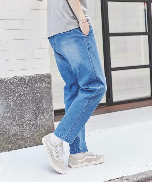 coen（コーエン）の「ストレッチデニムテーパードクライミングパンツ（デニムパンツ・メンズ・コバルトブルー/ダークグレー・SMALL/MEDIUM/LARGE/X-LARGE）」の4枚目の写真