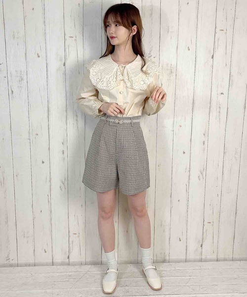 Clice de Paris（クリシェドゥパリス）の「K/クラシカルショートパンツ（その他パンツ・レディース・ホワイト×ブラック/ブラウン・ONESIZE）」の8枚目の写真