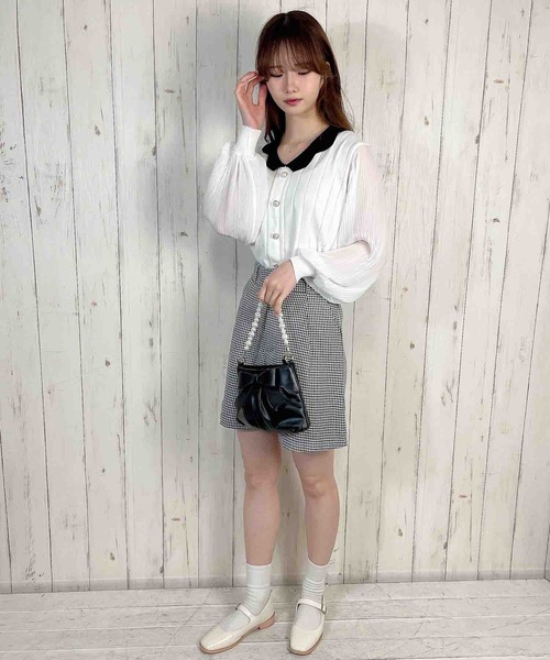 Clice de Paris（クリシェドゥパリス）の「K/クラシカルショートパンツ（その他パンツ・レディース・ホワイト×ブラック/ブラウン・ONESIZE）」の12枚目の写真