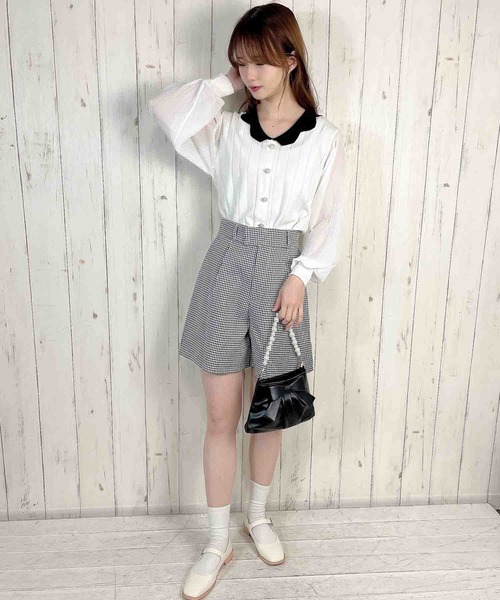 Clice de Paris（クリシェドゥパリス）の「K/クラシカルショートパンツ（その他パンツ・レディース・ホワイト×ブラック/ブラウン・ONESIZE）」の14枚目の写真