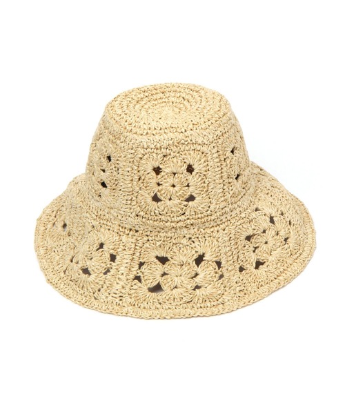 LEPSIM（レプシィム）の「ペーパークロシェハット　255169（ハット・レディース・ベージュ/ブラック・ONE SIZE）」の8枚目の写真