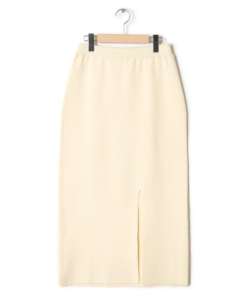 w closet(ダブルクローゼット)の「スリット入りⅠラインスカート(スカート・レディース・ブラック/ブルー/オフホワイト/ピンク・FREE)」の18枚目の写真